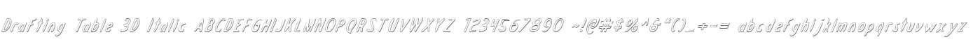 Drafting Table 3D Italic