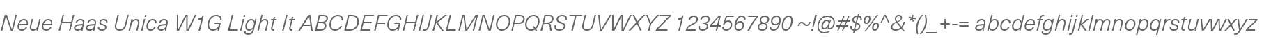 Neue Haas Unica W1G Light It