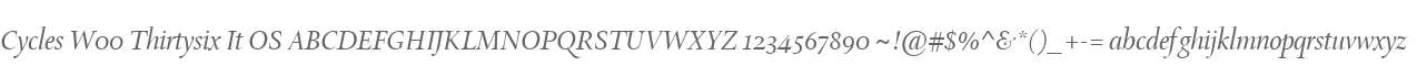 Cycles W00 Thirtysix It OS