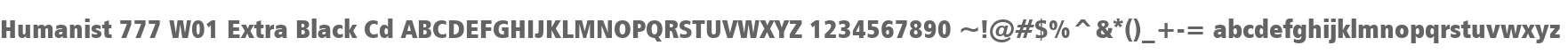 Humanist 777 W01 Extra Black Cd