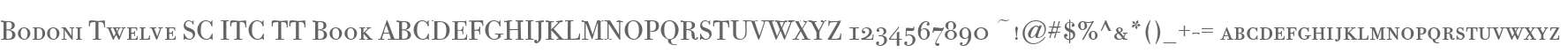 Bodoni Twelve SC ITC TT Book