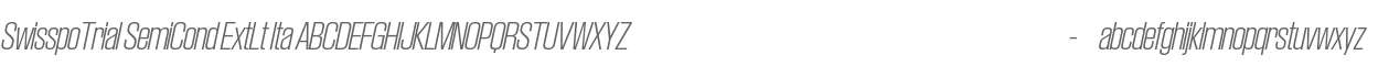 SwisspoTrial Semi Condensed Extra Light
