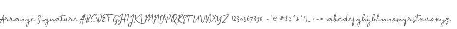 Arrange Signature
