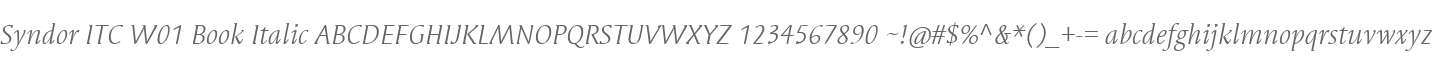 Syndor ITC W01 Book Italic