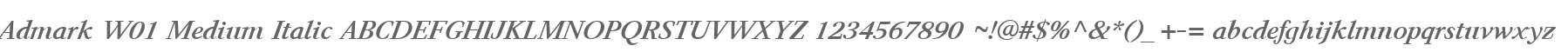 Admark W01 Medium Italic