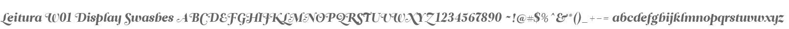 Leitura W01 Display Swashes