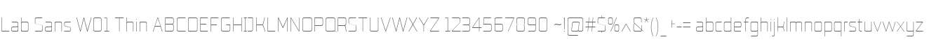 Lab Sans W01 Thin
