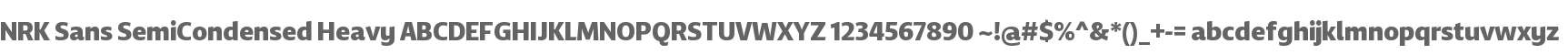 NRK Sans SemiCondensed Heavy