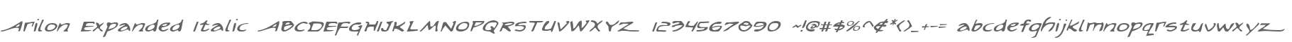 Arilon Expanded Italic