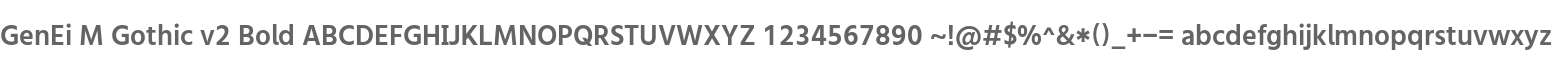 GenEi M Gothic v2 Bold