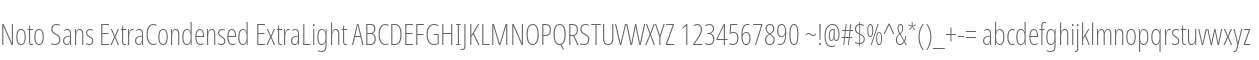 Noto Sans ExtCond ExtLt