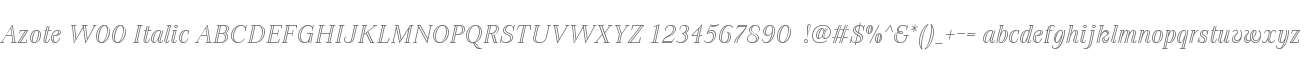 Azote W00 Italic