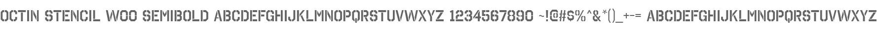 Octin Stencil W00 SemiBold