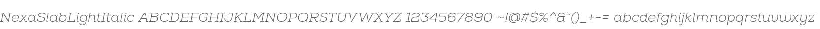 NexaSlabLightItalic