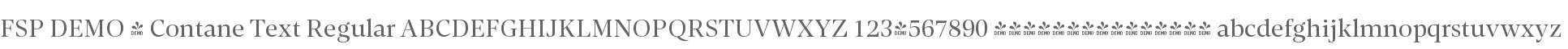 FSP DEMO - Contane Text