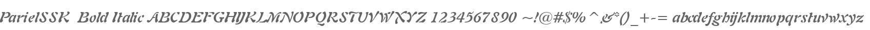 ParielSSK  Bold Italic