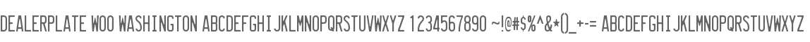 Dealerplate W00 Washington