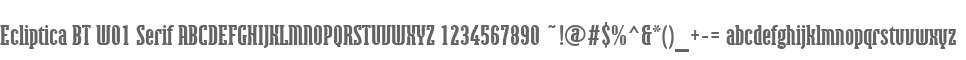 Ecliptica BT W01 Serif