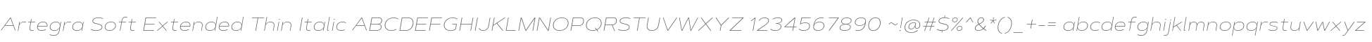 Artegra Soft Extended Thin Italic