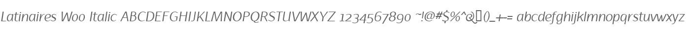 Latinaires W00 Italic