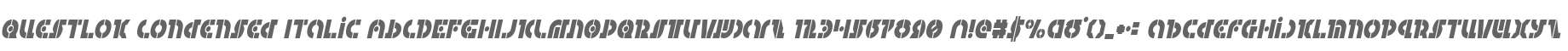 Questlok Condensed Italic