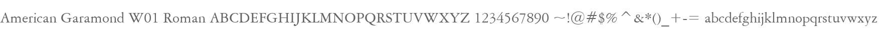 American Garamond W01 Roman