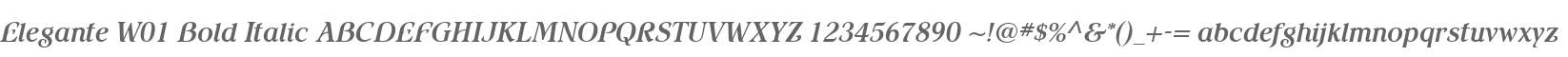 Elegante W01 Bold Italic