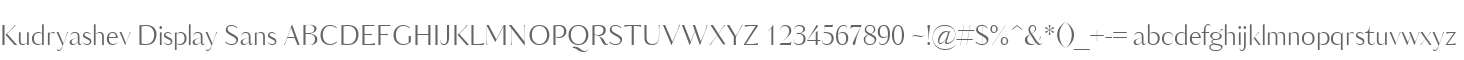 Kudryashev Display Sans