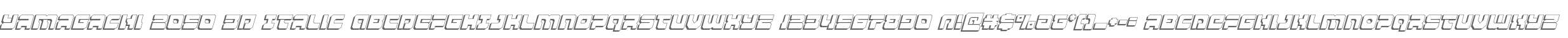 Yamagachi 2050 3D Italic