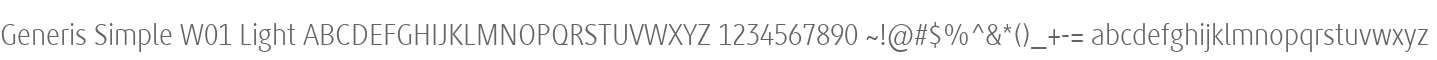 Generis Simple W01 Light