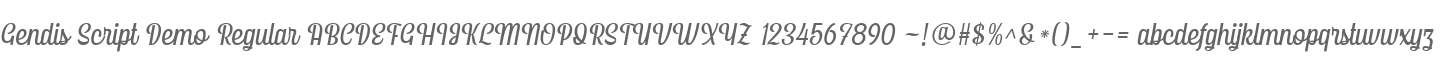 Gendis Script Demo Regular