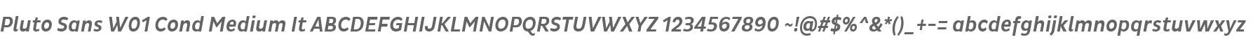 Pluto Sans W01 Cond Medium It