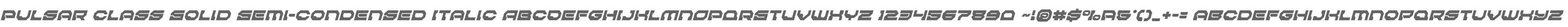 Pulsar Class Solid Semi-Condensed Italic