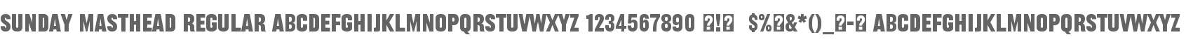 Sunday Masthead