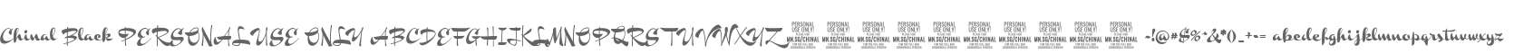 Chinal Black PERSONAL USE ONLY