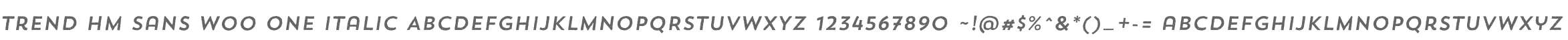 Trend HM Sans W00 One Italic