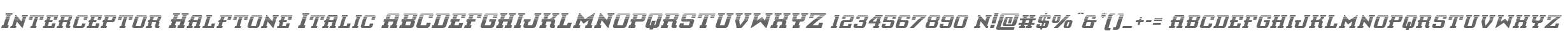 Interceptor Halftone Italic