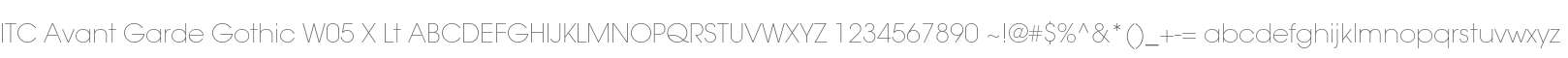 ITC Avant Garde Gothic W05 X Lt