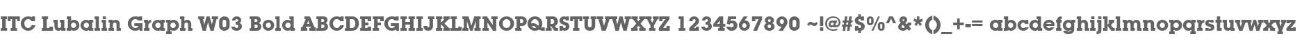 ITC Lubalin Graph W03 Bold