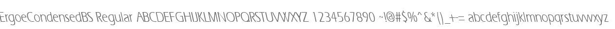 ErgoeCondensedBS Regular