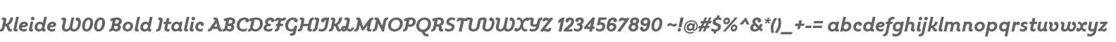 Kleide W00 Bold Italic
