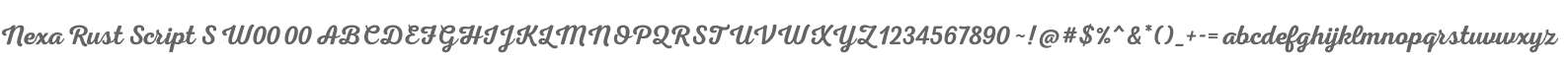 Nexa Rust Script S W00 00