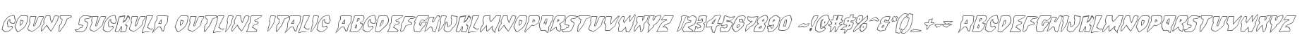Count Suckula Outline Italic