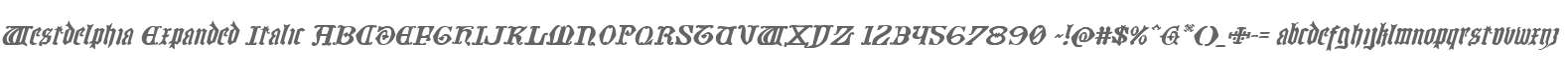 Westdelphia Expanded Italic
