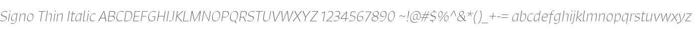 Signo Thin Italic