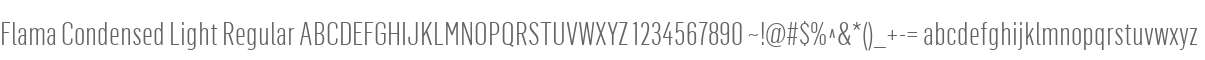 Flama Condensed Light Regular