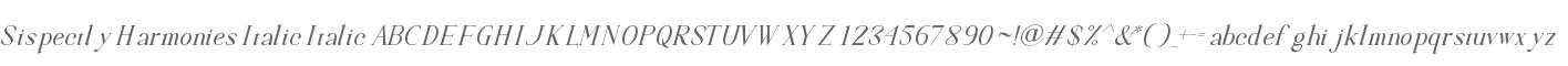 Sispectly Harmonies Italic