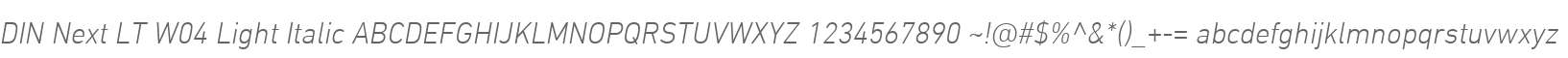 DIN Next LT W04 Light Italic