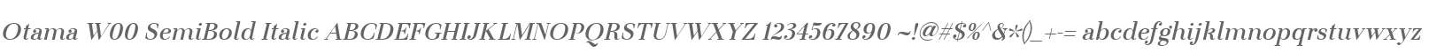 Otama W00 SemiBold Italic