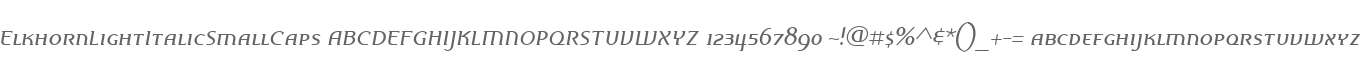 ElkhornLightItalicSmallCaps